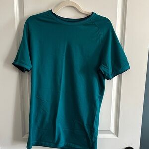 Stylish Teal Short Sleeve Men's Tee